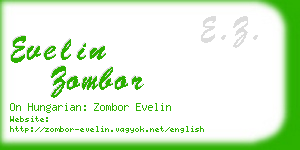 evelin zombor business card